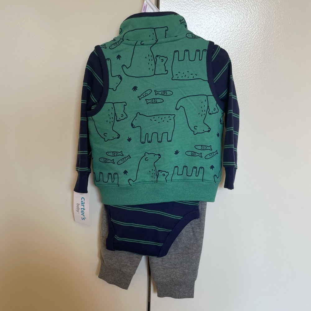 NWT! 🐻 🐠 3-Piece Animal Vest Set - Picture 4 of 5